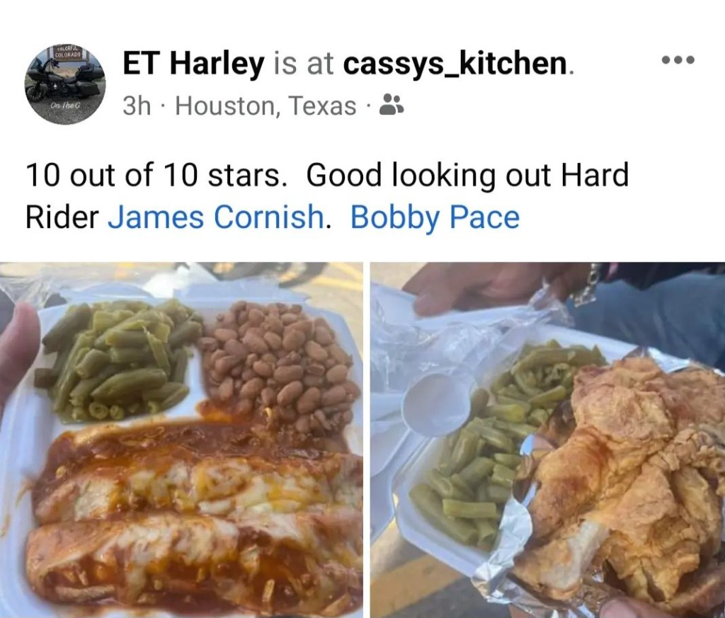 Smothered enchiladas with green beans and pinto beans